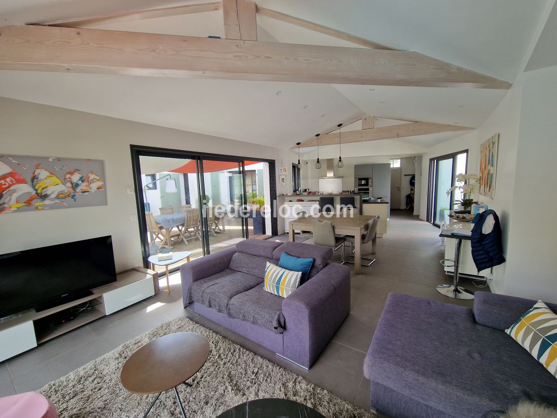 Photo 5 : SEJOUR d'une maison située à Le Bois-Plage-en-Ré, île de Ré.