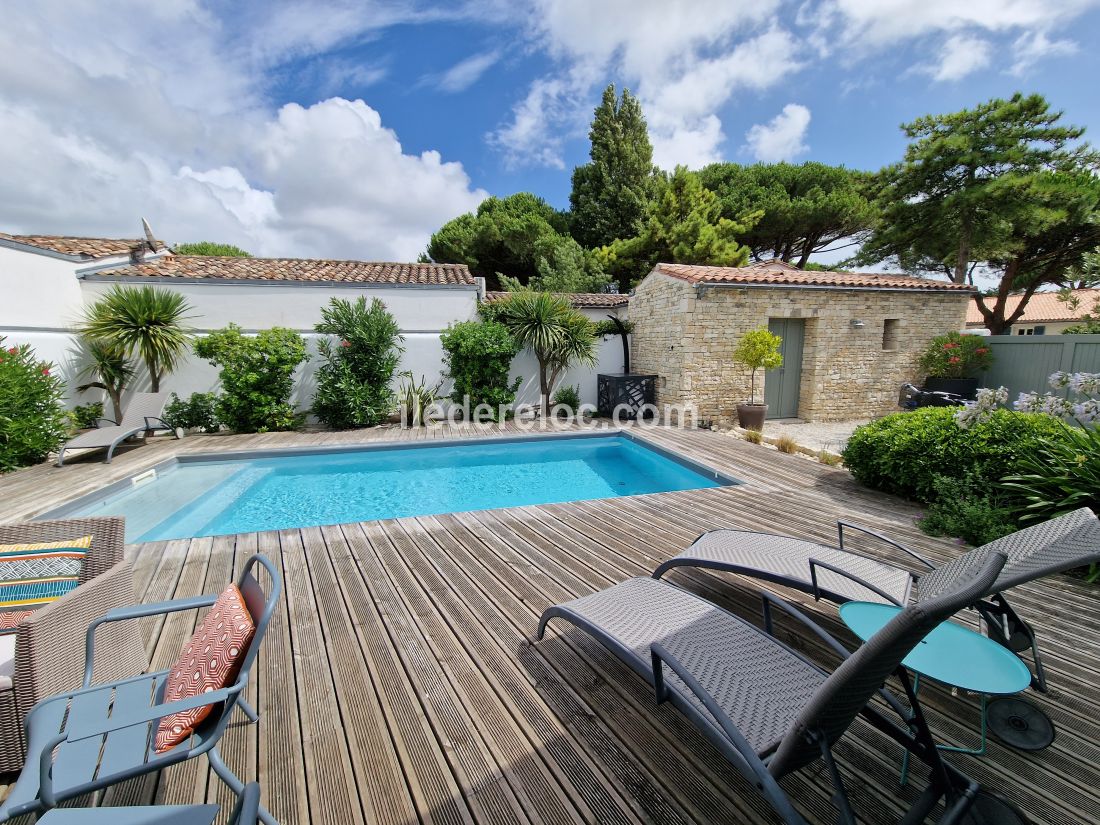 Photo 8 : TERRASSE d'une maison située à Le Bois-Plage, île de Ré.