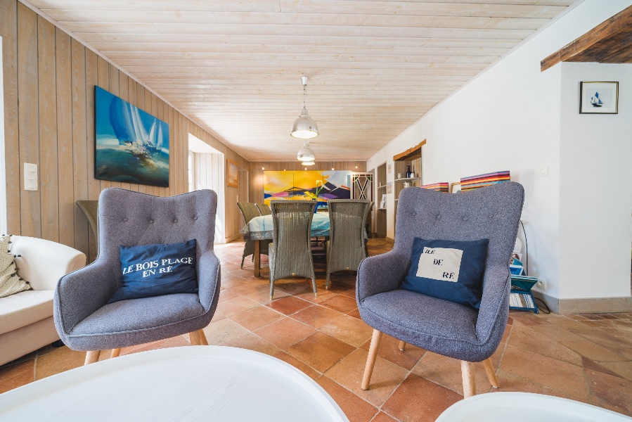 Photo 15 : SEJOUR d'une maison située à Le Bois-Plage, île de Ré.