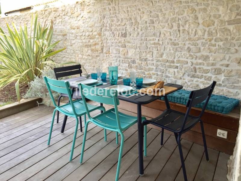 Photo 7 : TERRASSE d'une maison située à Le Bois-Plage-en-Ré, île de Ré.