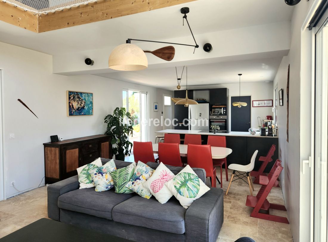 Photo 6 : SEJOUR d'une maison située à La Couarde-sur-mer, île de Ré.