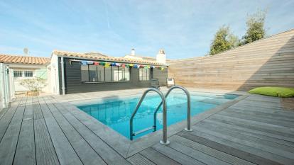 Ile de Ré:Villa avec piscine chauffée, pour 11 personnes, dans st-martin-de-ré intra-mu
