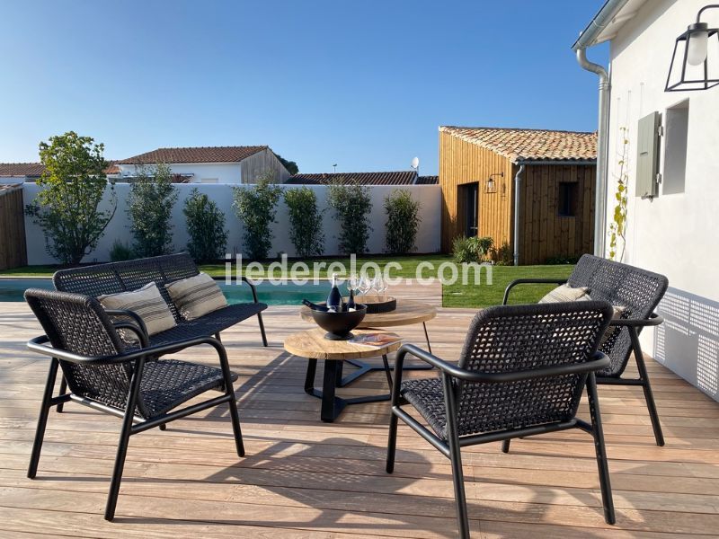 Photo 6 : TERRASSE d'une maison située à Le Bois-Plage-en-Ré, île de Ré.